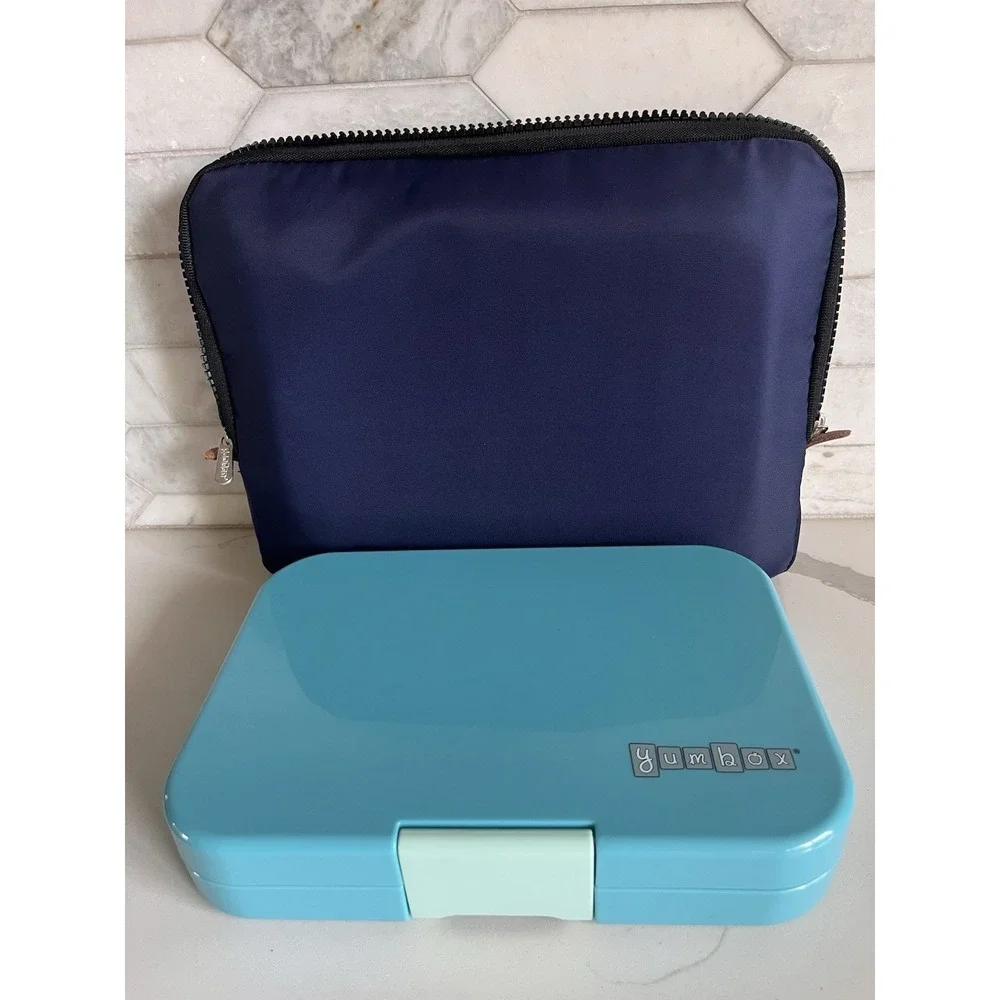 Yumbox Original Leakproof‎ Bento Kids Lunch Box Container W/ Insulated Case Blue
